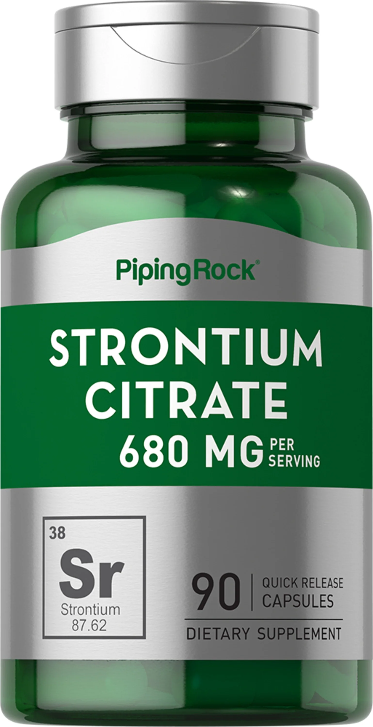 Strontium Citrate, 680 mg (per serving), 90 Quick Release Capsules - Image 8