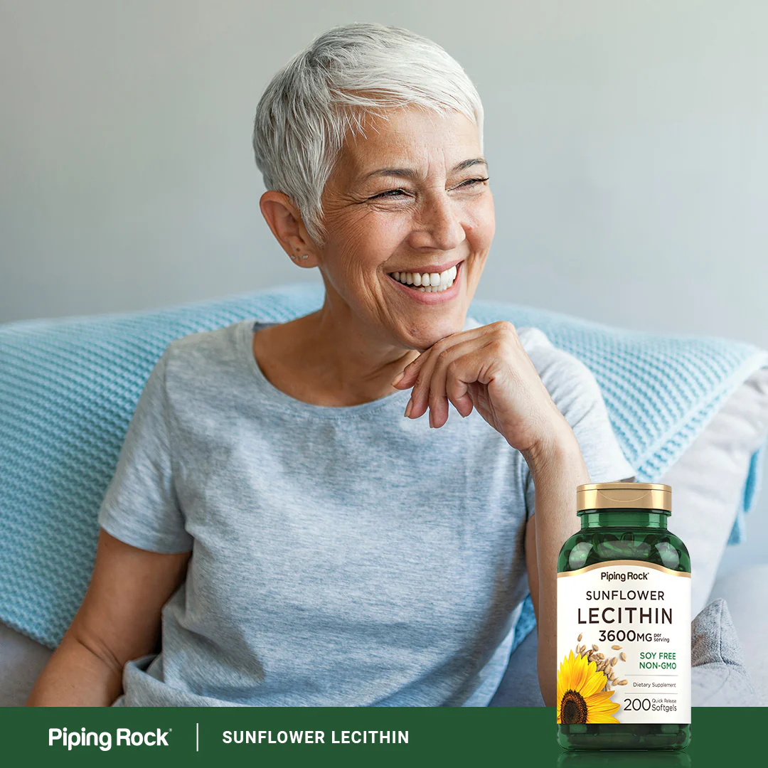 Sunflower Lecithin, 3600 mg (per serving), 200 Quick Release Softgels - Image 6