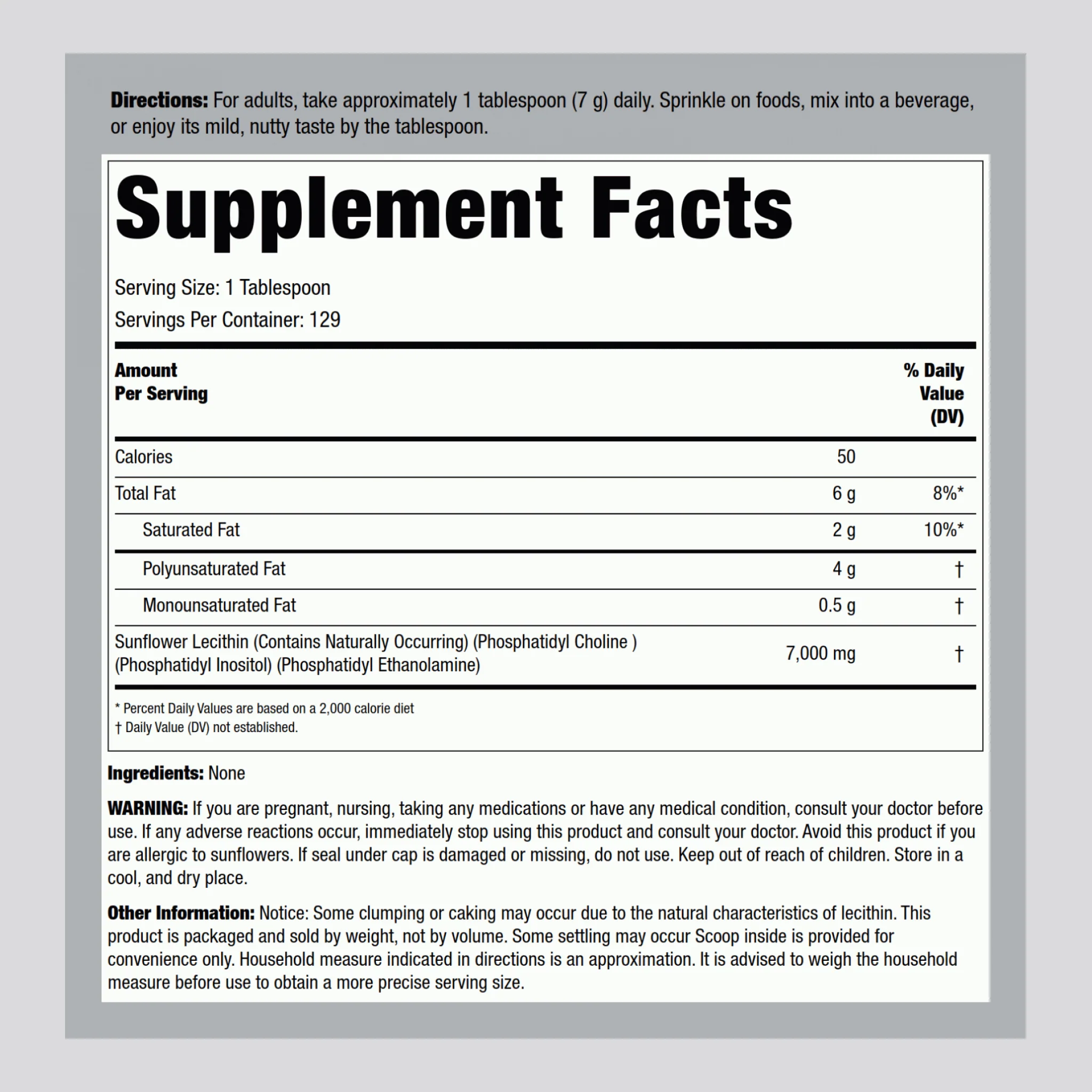 Sunflower Lecithin Powder (Non-GMO), 2 lbs (907 g) Bottle - Image 2