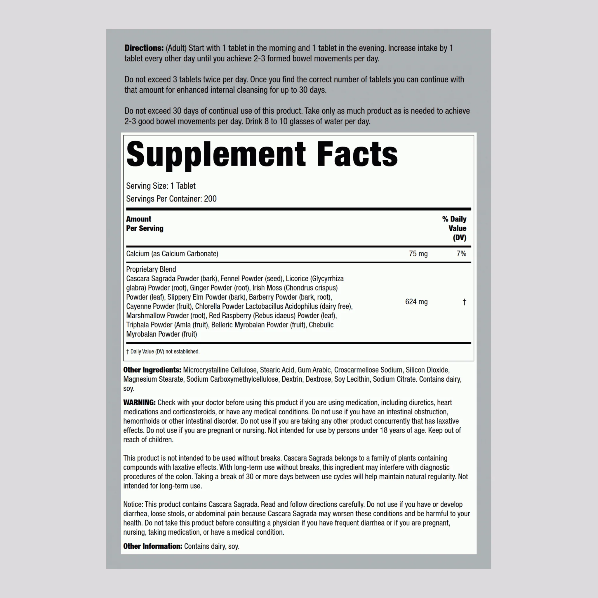 Super Cleanse, 200 Tablets - Image 2