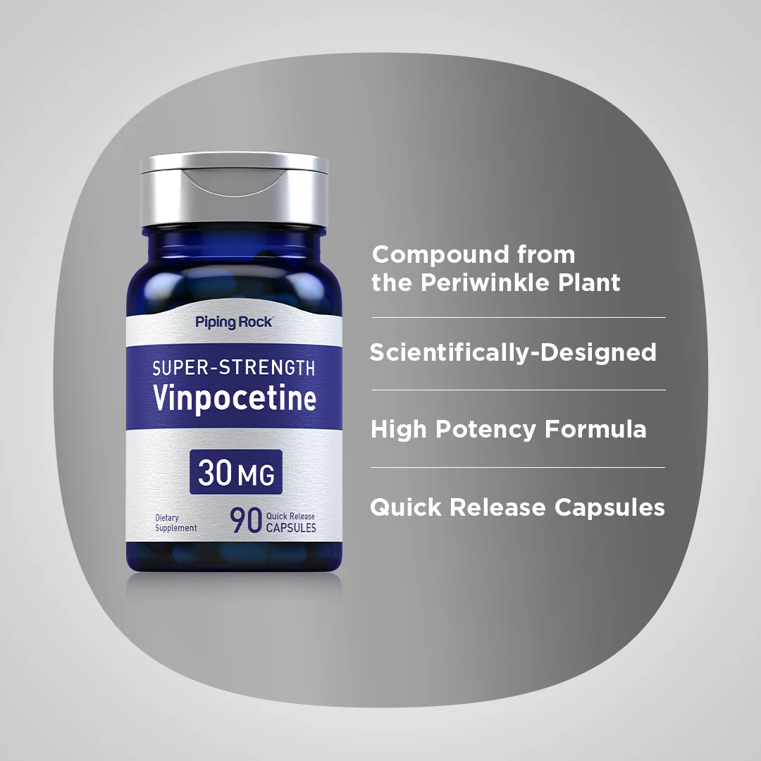 Super-Strength Vinpocetine, 30 mg, 90 Quick Release Capsules - Image 6