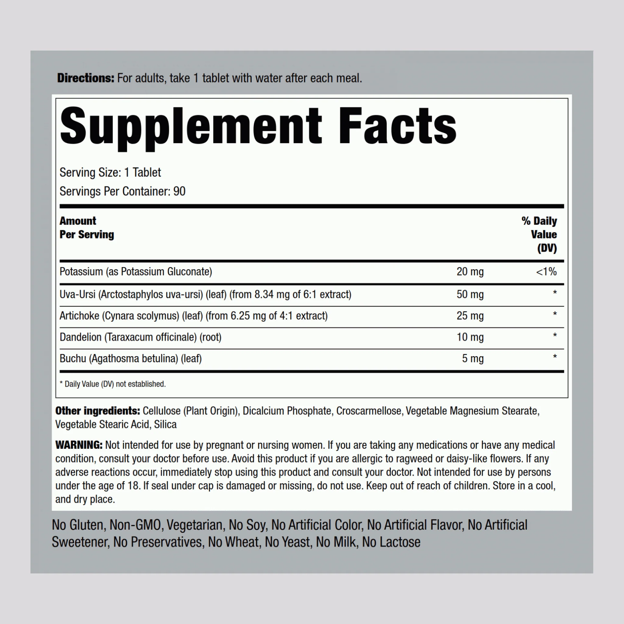 Super Strength Water Pill, 90 Tablets, 2  Bottles - Image 2