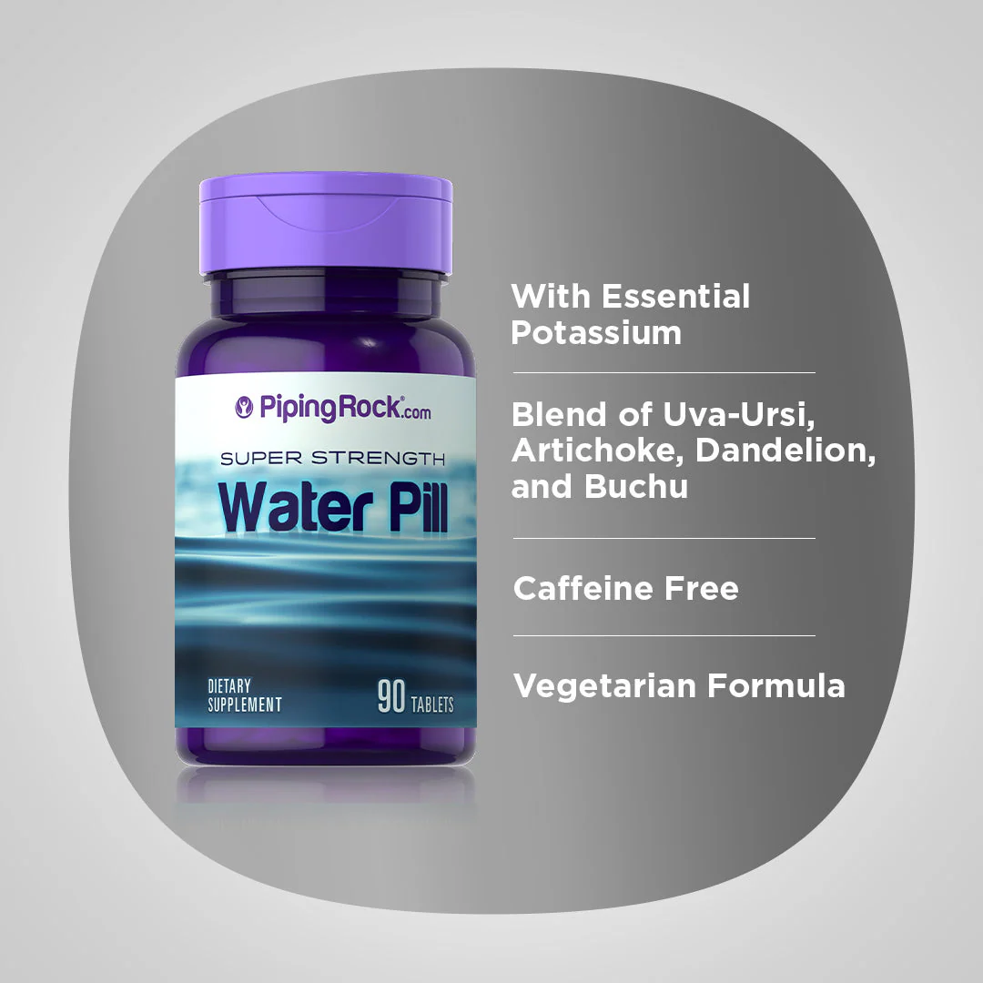 Super Strength Water Pill, 90 Tablets, 2  Bottles - Image 4