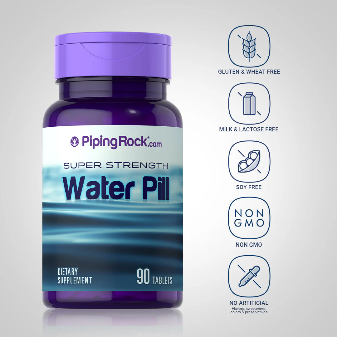 Super Strength Water Pill, 90 Tablets, 2  Bottles - Image 5