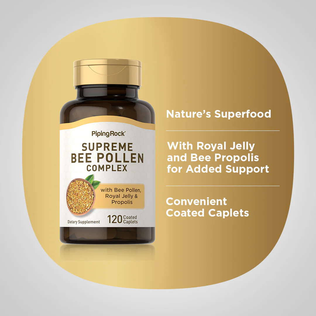 Supreme Bee Pollen Complex, 120 Coated Caplets - Image 4