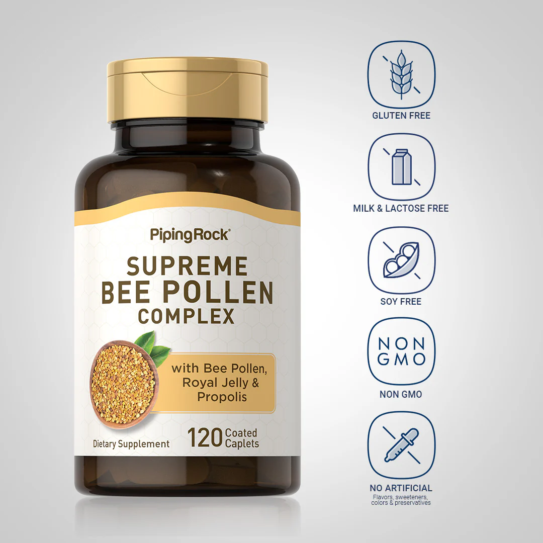 Supreme Bee Pollen Complex, 120 Coated Caplets - Image 5