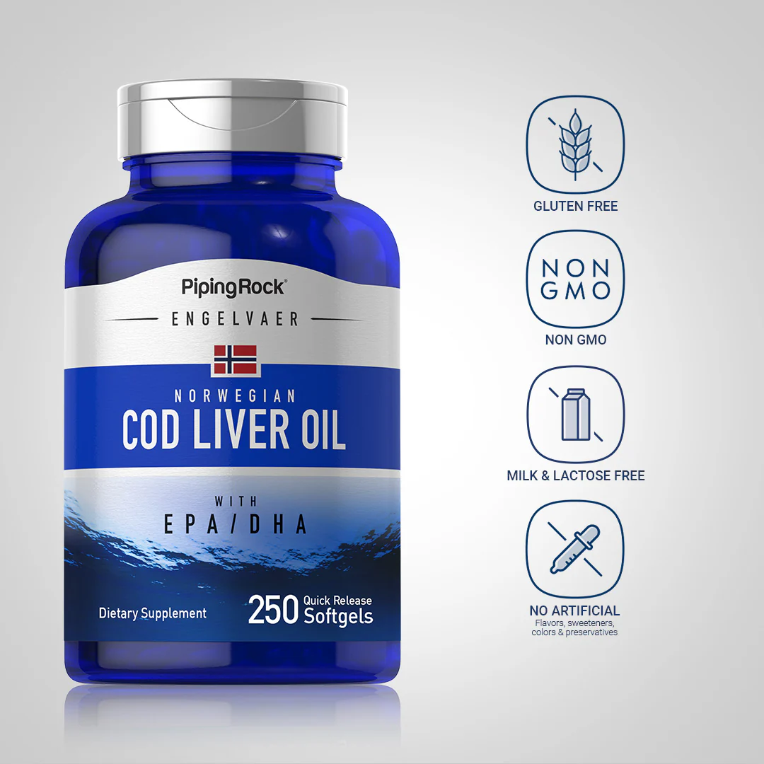 Supreme Engelvaer Norwegian Cod Liver Oil, 250 Quick Release Softgels - Image 5