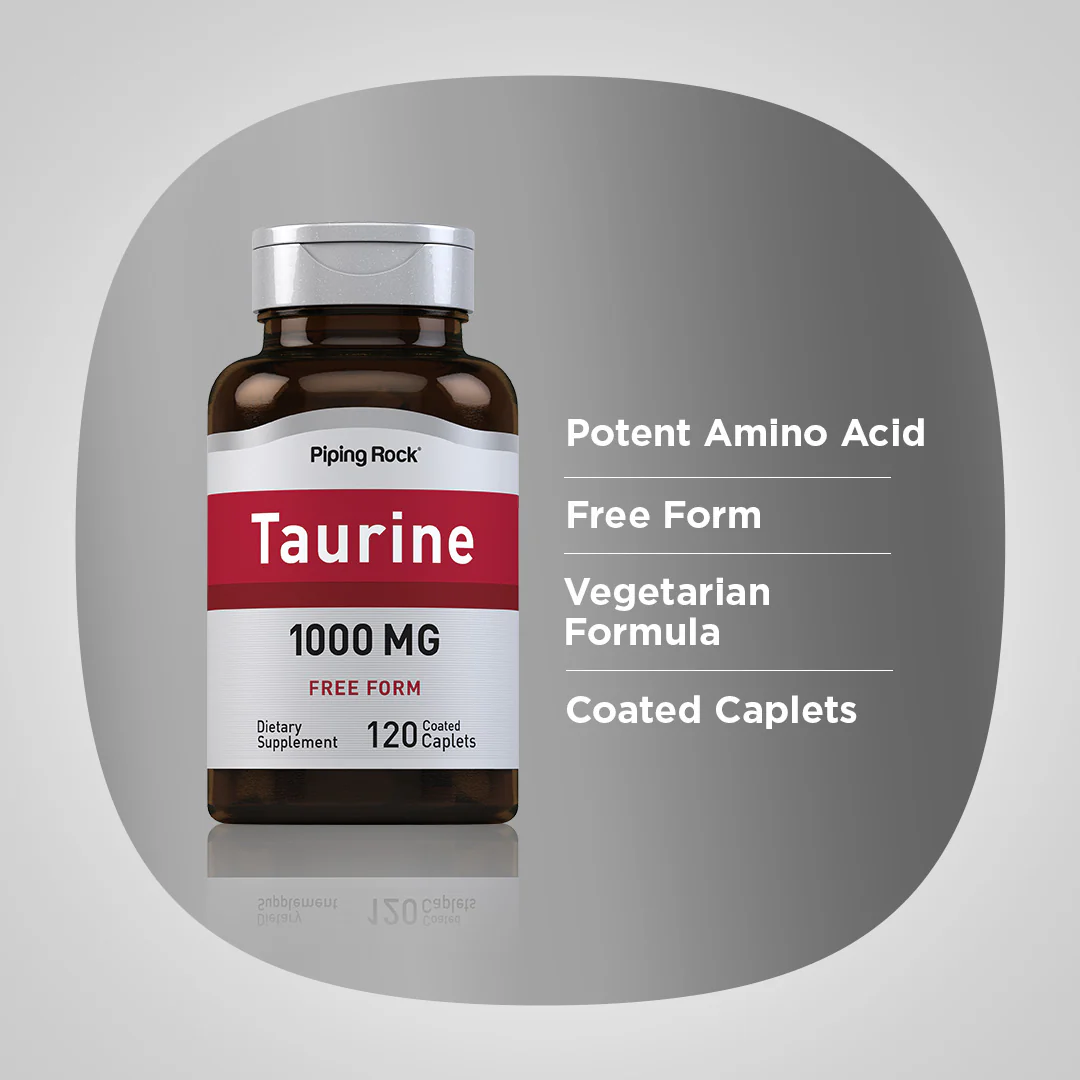 Taurine, 1000 mg, 120 Coated Caplets - Image 4
