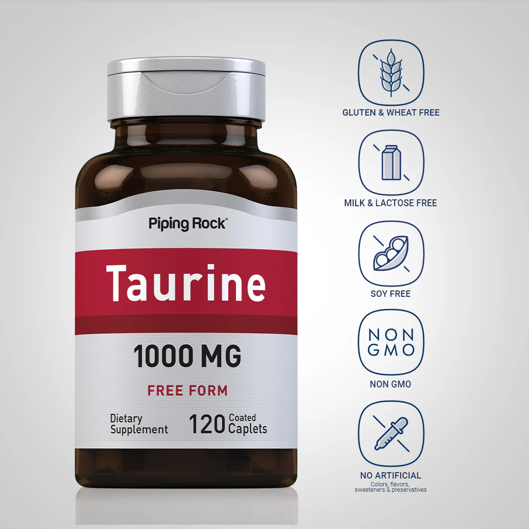 Taurine, 1000 mg, 120 Coated Caplets - Image 5