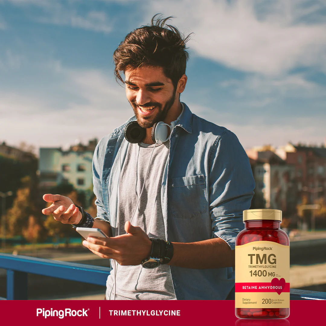 TMG (Trimethylglycine), 1400 mg (per serving), 200 Quick Release Capsules, 2  Bottles - Image 6