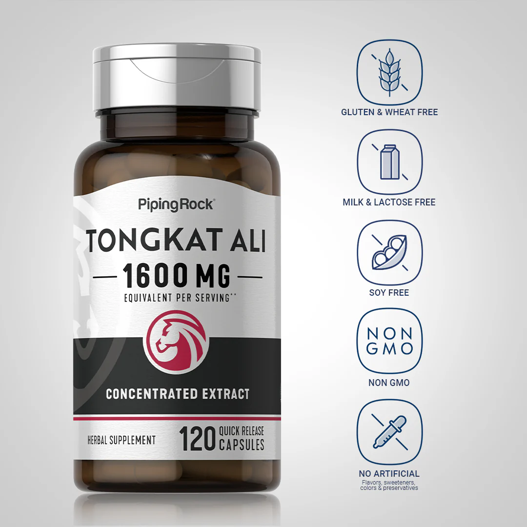Tongkat Ali Long Jack, 1600 mg (per serving), 120 Quick Release Capsules - Image 5