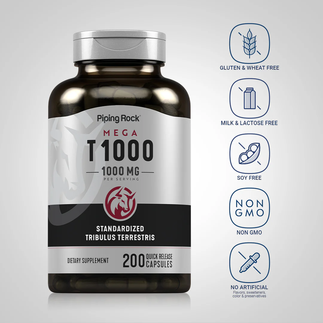 Tribulus Mega, 1000 mg (per serving), 200 Quick Release Capsules - Image 5
