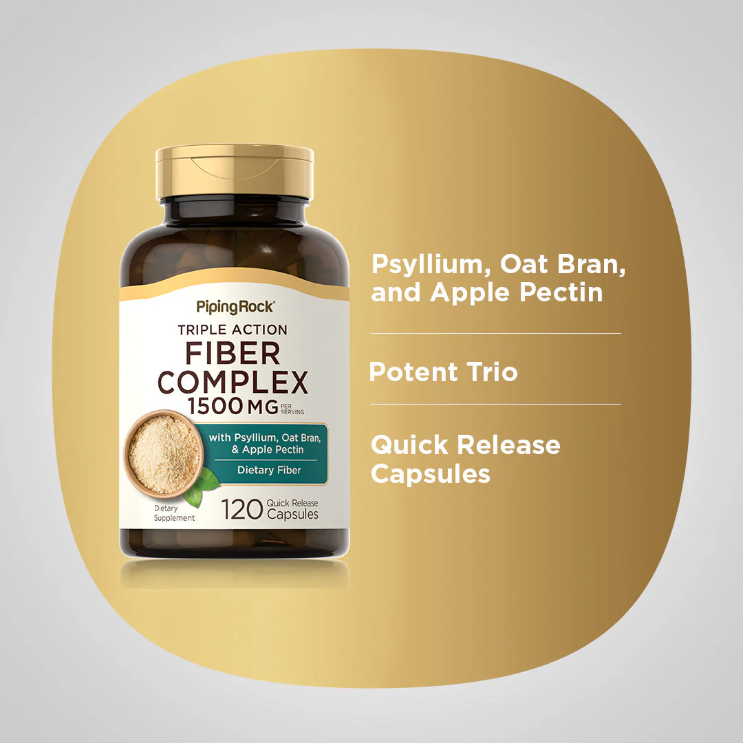 Triple Action Fiber Complex, 120 Quick Release Capsules - Image 5