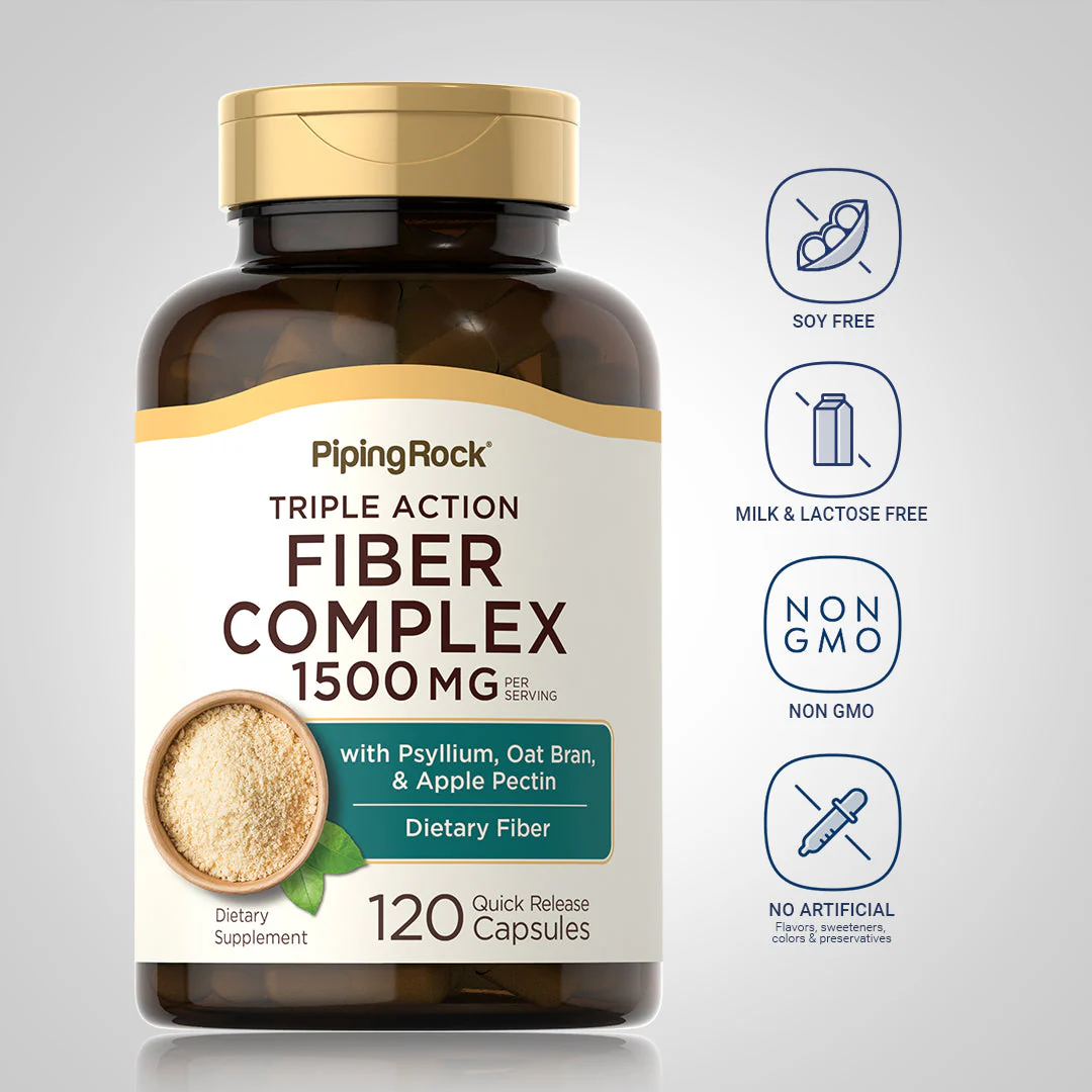 Triple Action Fiber Complex, 120 Quick Release Capsules, 2  Bottles - Image 6