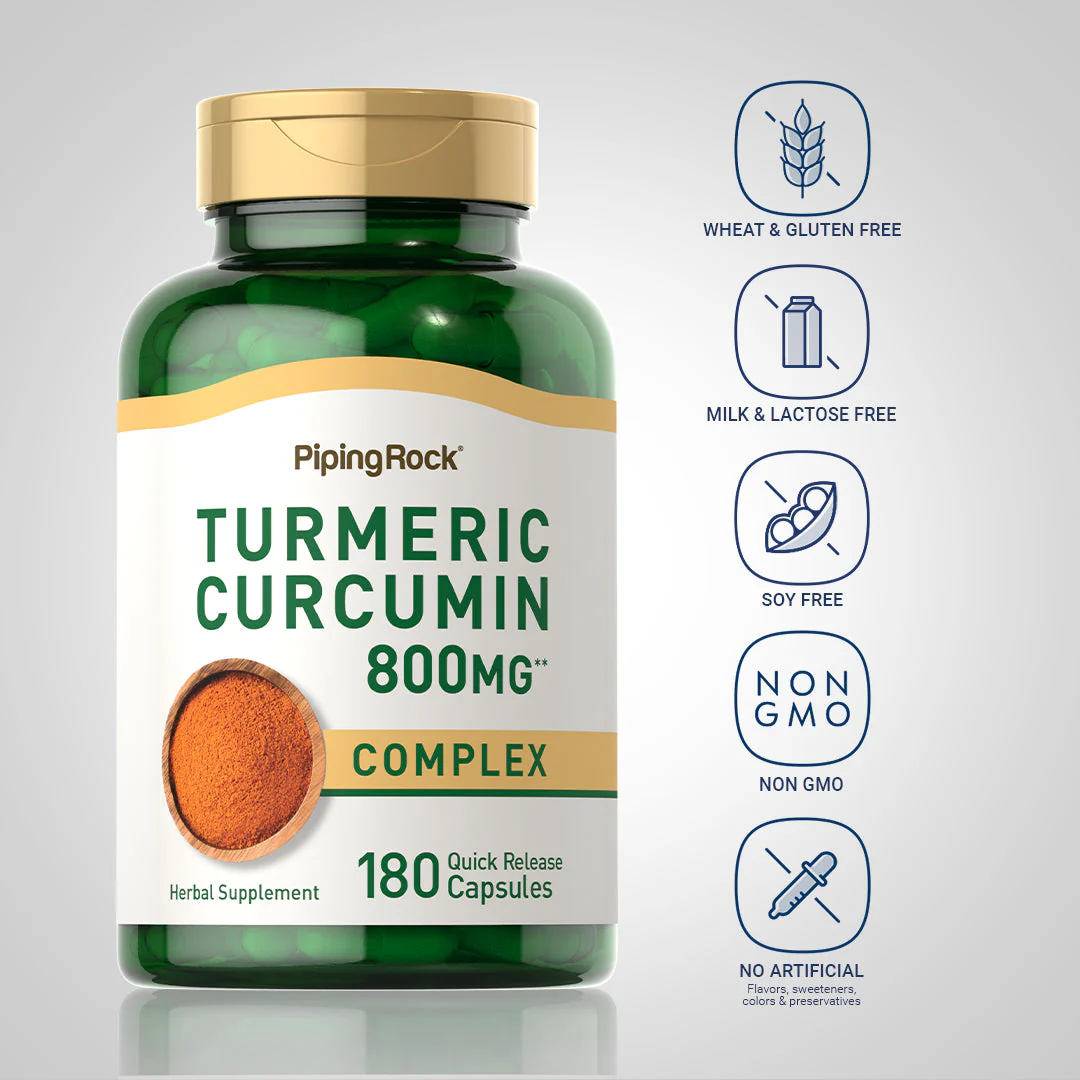 Turmeric Curcumin Complex, 800 mg, 180 Quick Release Capsules - Image 5