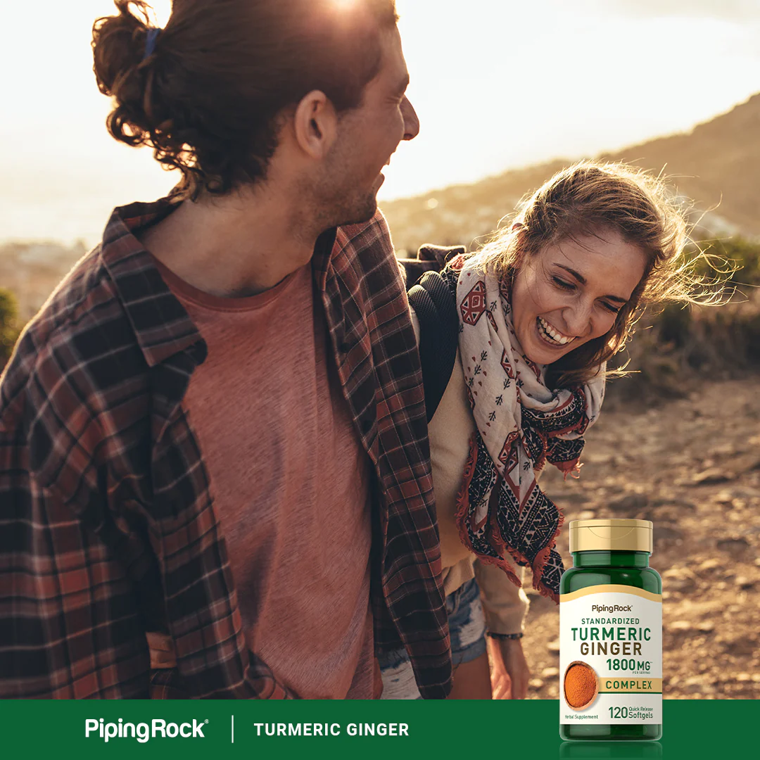 Turmeric Ginger Complex Standardized, 1800 mg (per serving), 120 Quick Release Softgels, 2  Bottles - Image 6