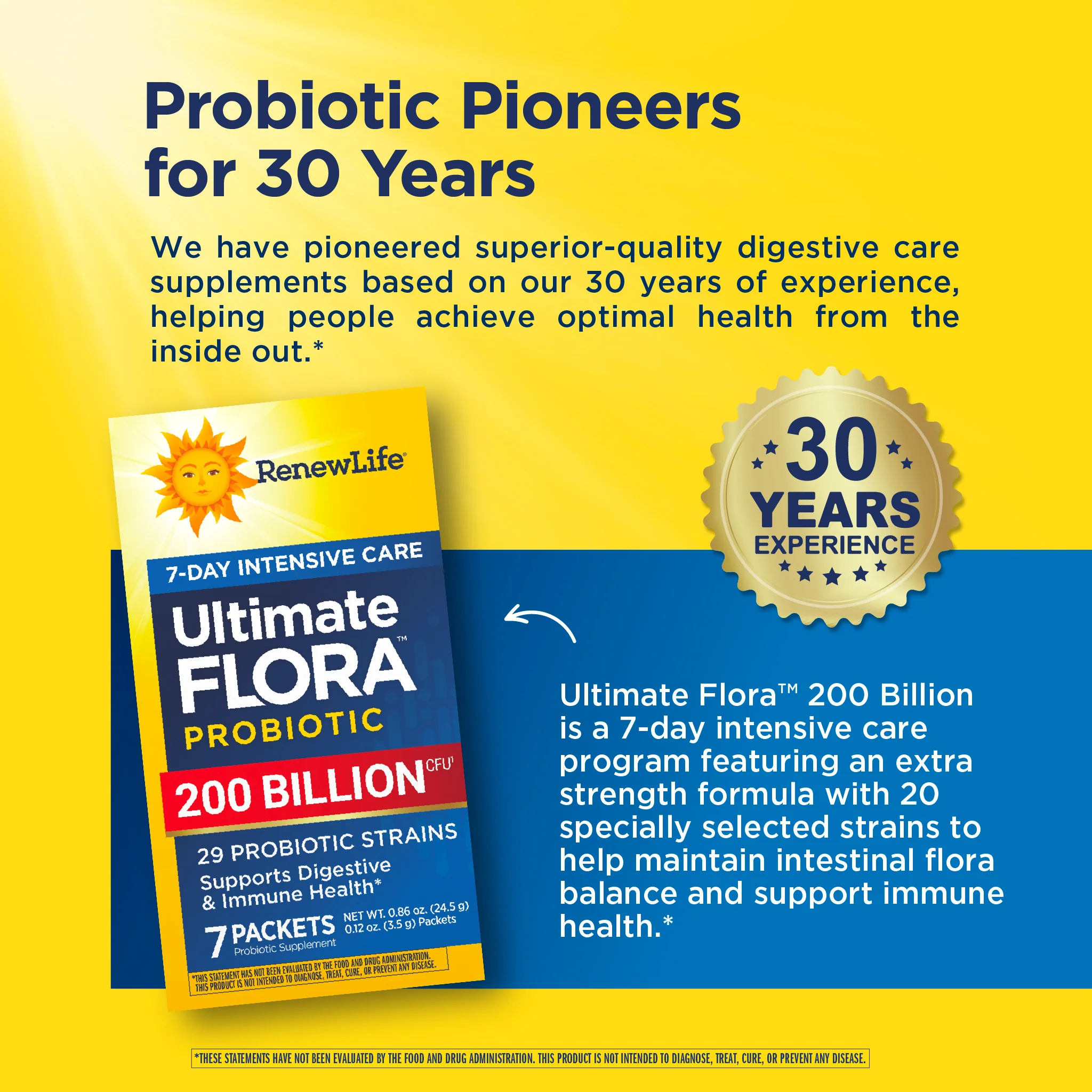 Ultimate Flora Extra Care Probiotic 200 Billion, 7 Stick Packs - Image 7