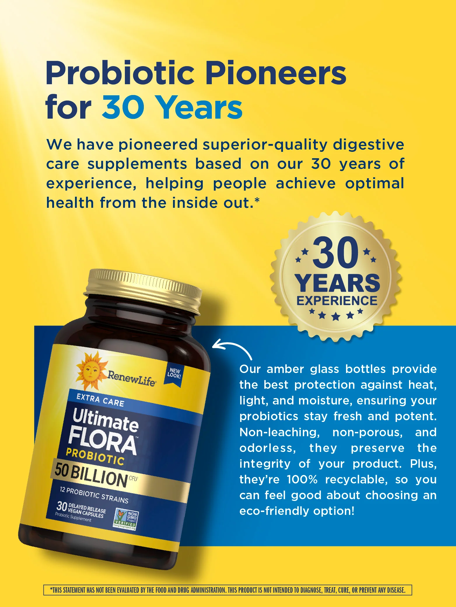 Ultimate Flora Extra Care Probiotic 50 Billion, 30 Delayed Release Vegan Caps - Image 6