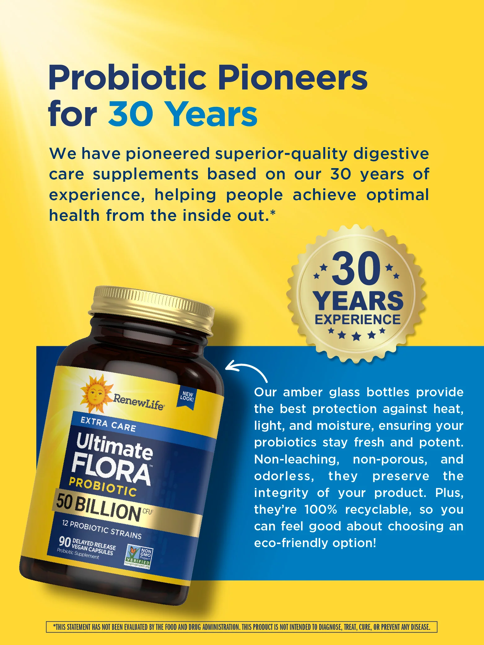 Ultimate Flora Extra Care Probiotic 50 Billion, 90 Delayed Release Vegan Caps - Image 8