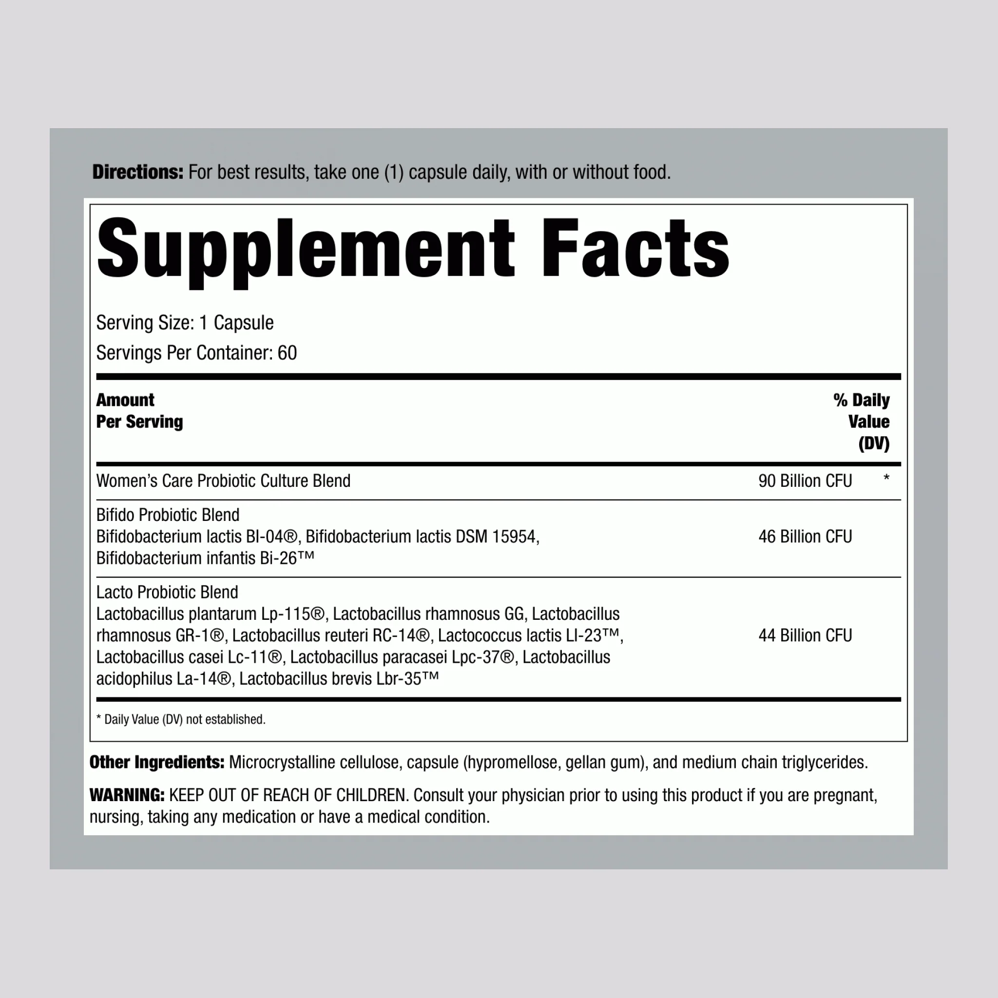 Ultimate Flora Women's Complete Probiotic 90 Billion, 60 Delayed Release Vegan Caps - Image 2