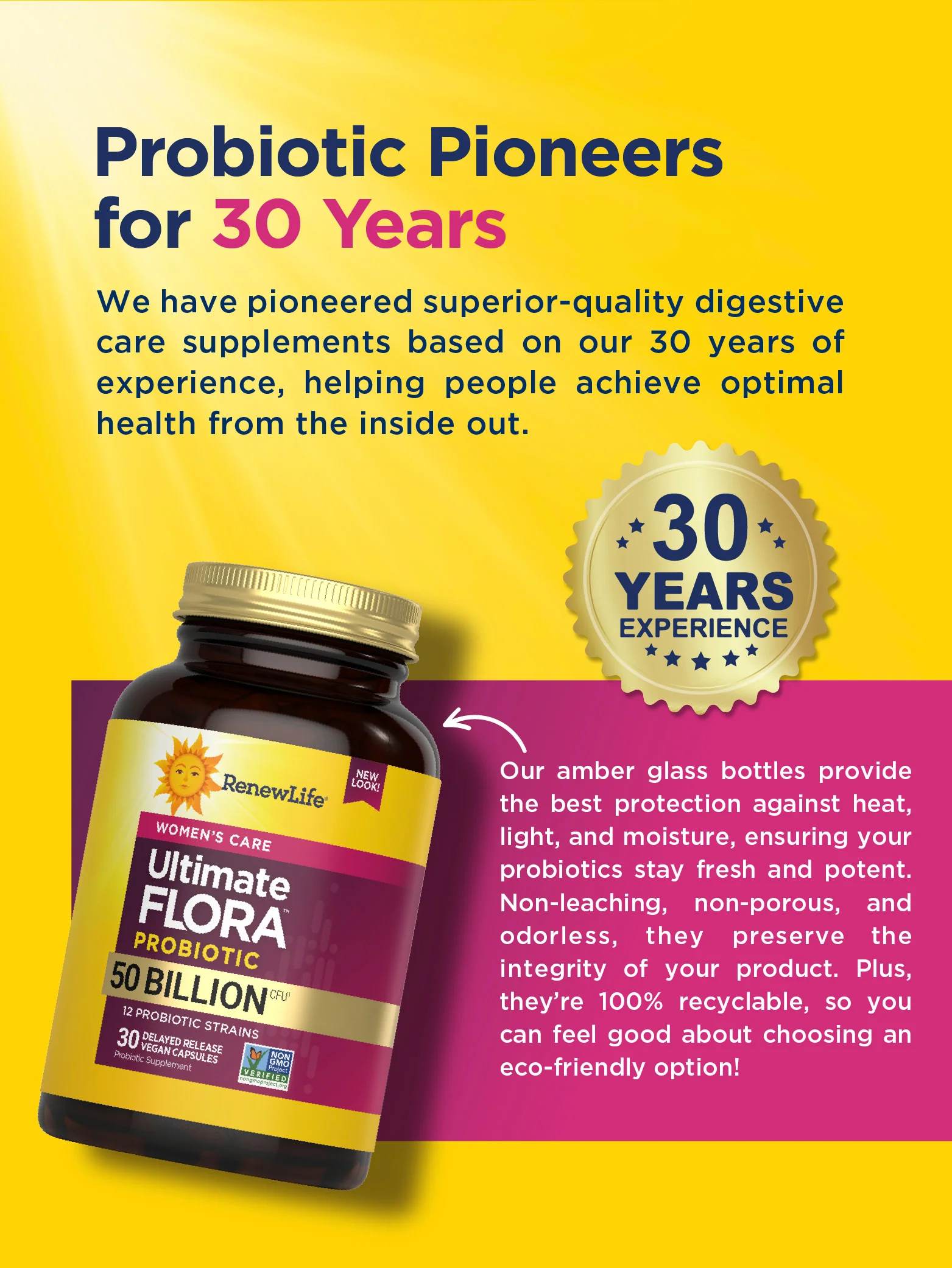 Ultimate Flora Women's Vaginal Care Probiotic 50 Billion, 30 Delayed Release Vegan Caps - Image 7