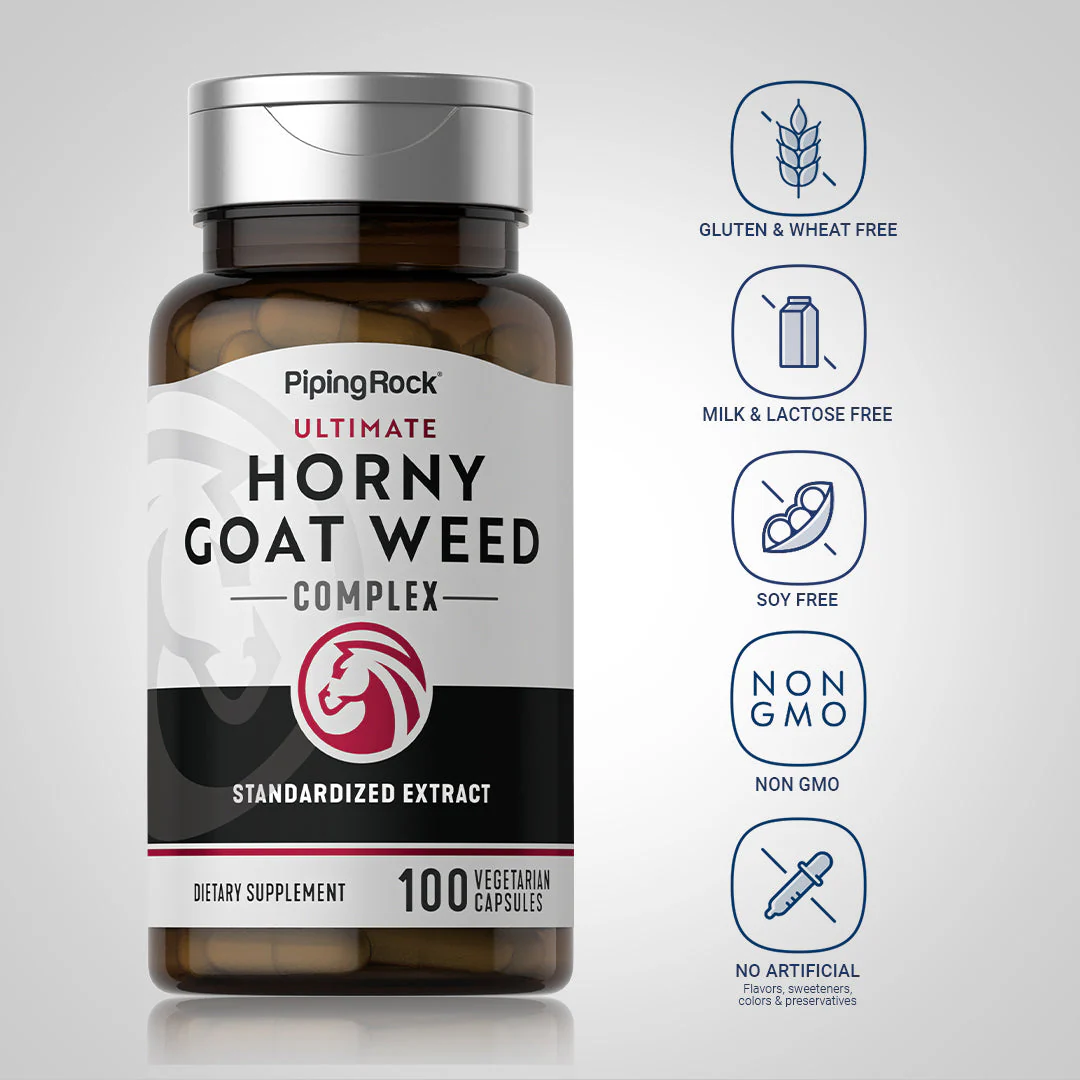 Ultimate Horny Goat Weed Complex, 100 Vegetarian Capsules - Image 5