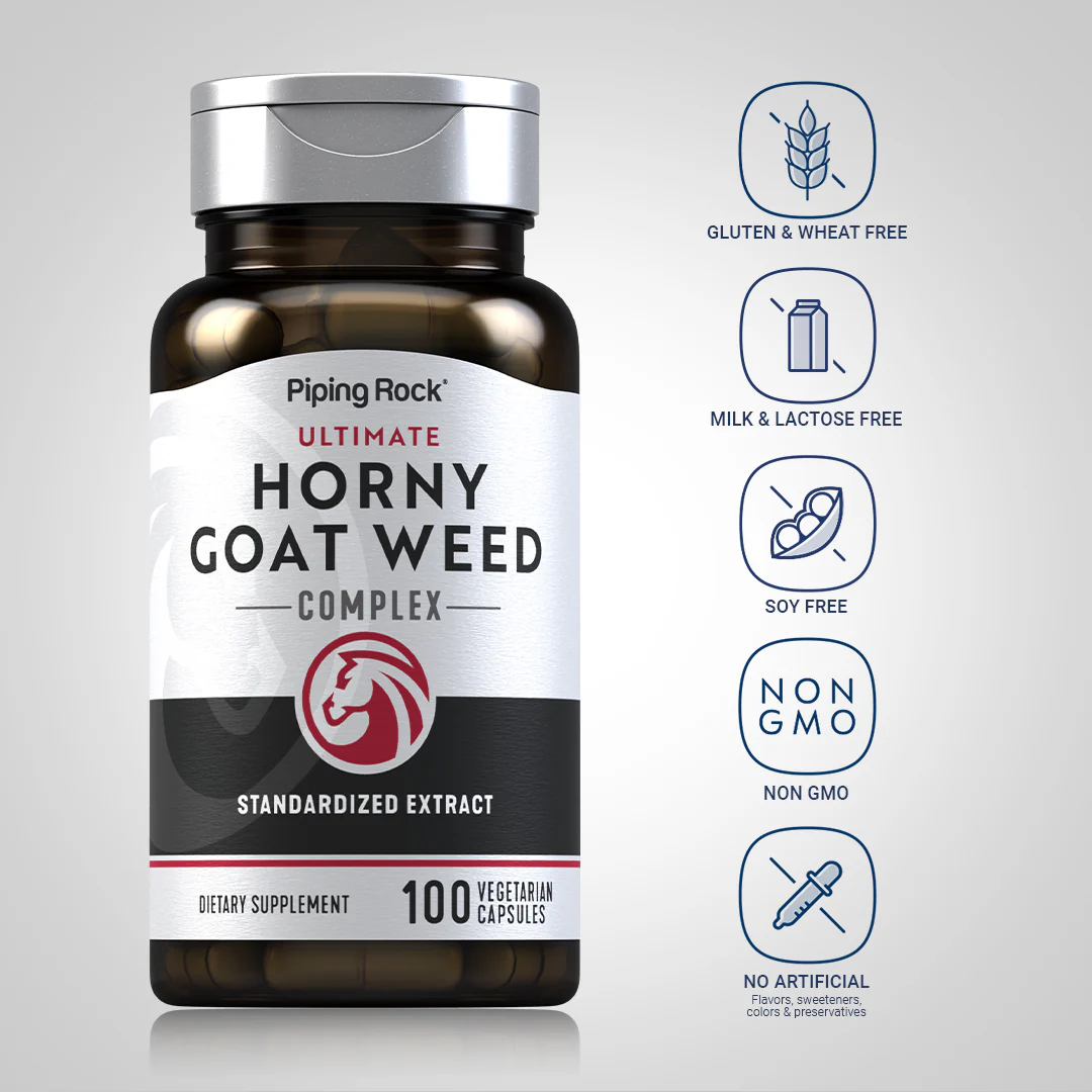 Ultimate Horny Goat Weed Complex, 100 Vegetarian Capsules, 2  Bottles - Image 5