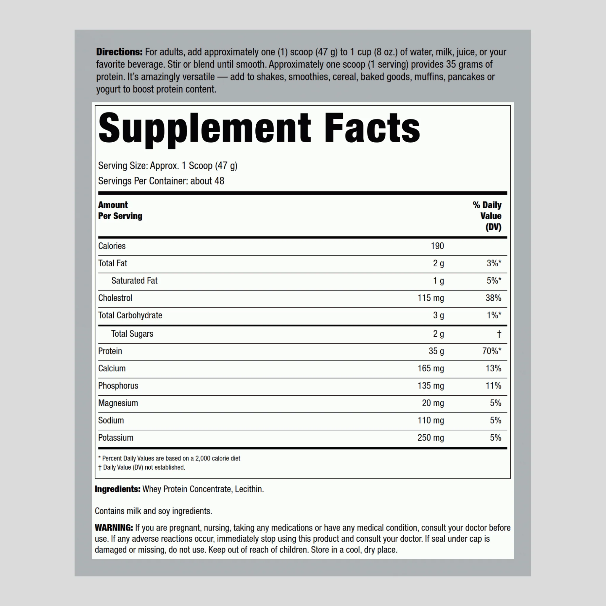 Ultimate Whey Protein (Unflavored & Unsweetened), 5 lbs (2.26 kg) Bottle - Image 2