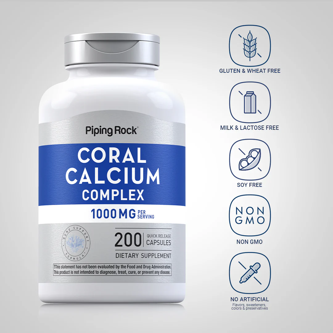 Ultra Coral Calcium Complex, 1000 mg, 200 Quick Release Capsules, 2  Bottles - Image 5
