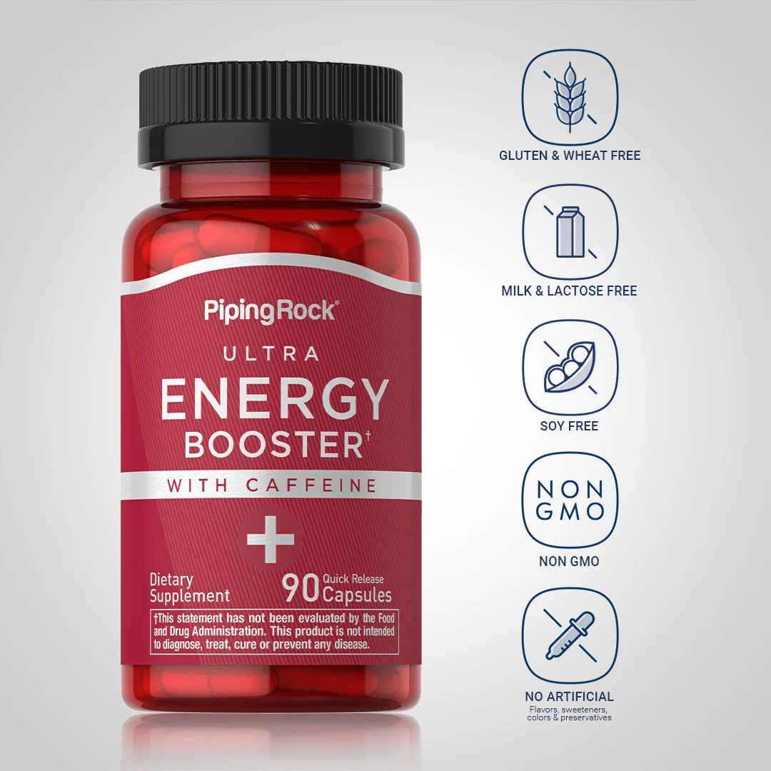 Ultra Energy Booster, 90 Quick Release Capsules, 2  Bottles - Image 5