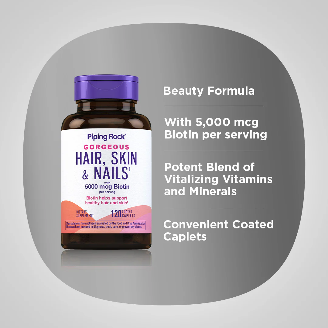 Ultra Hair, Skin & Nails, 120 Coated Caplets, 2  Bottles - Image 4