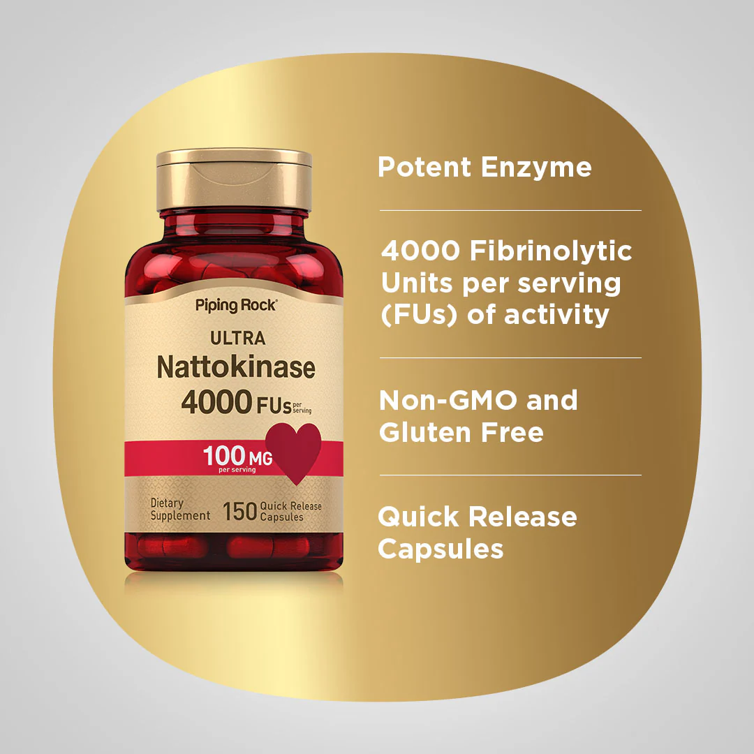 Ultra Nattokinase 4000 FU, 100 mg (per serving), 150 Quick Release Capsules, 2  Bottles - Image 4