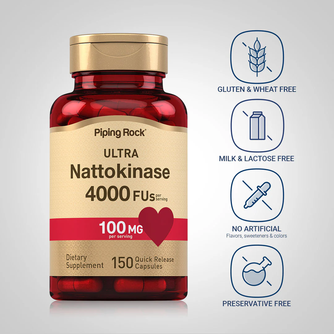 Ultra Nattokinase 4000 FU, 100 mg (per serving), 150 Quick Release Capsules - Image 5