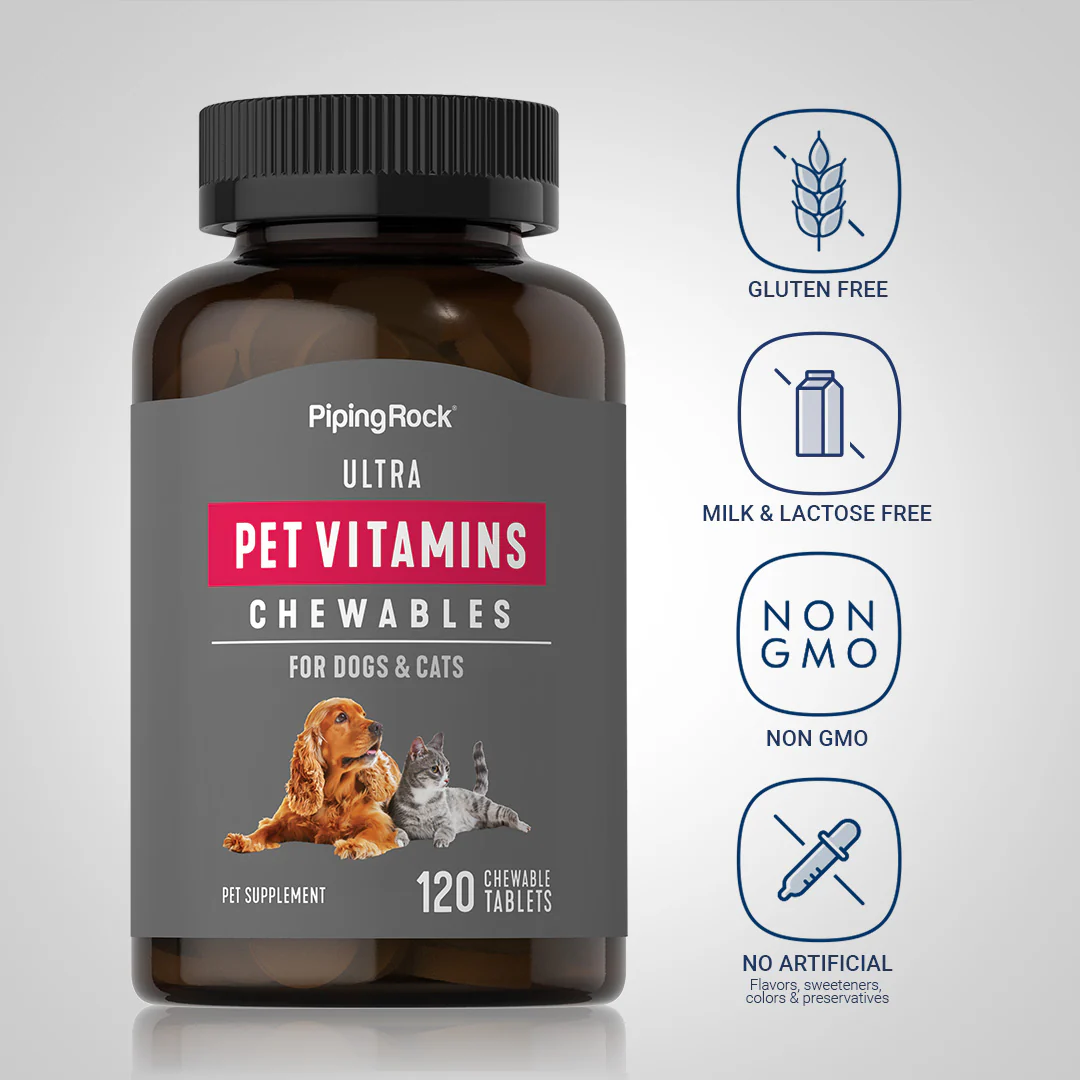 Ultra Pet Vitamins for Dogs & Cats, 120 Chewable Tablets - Image 5