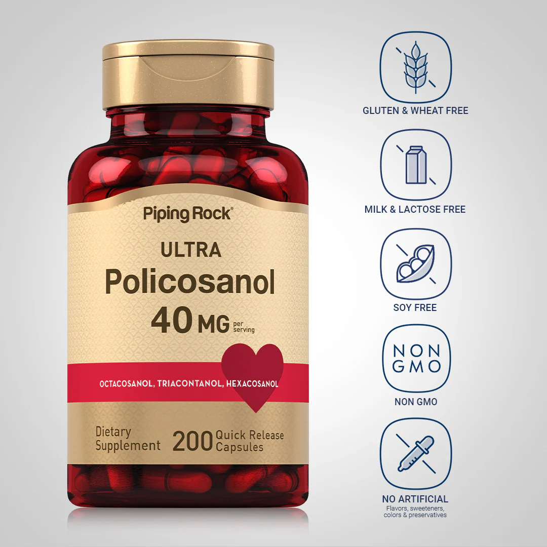 Ultra Policosanol, 40 mg (per serving), 200 Quick Release Capsules, 2  Bottles - Image 5