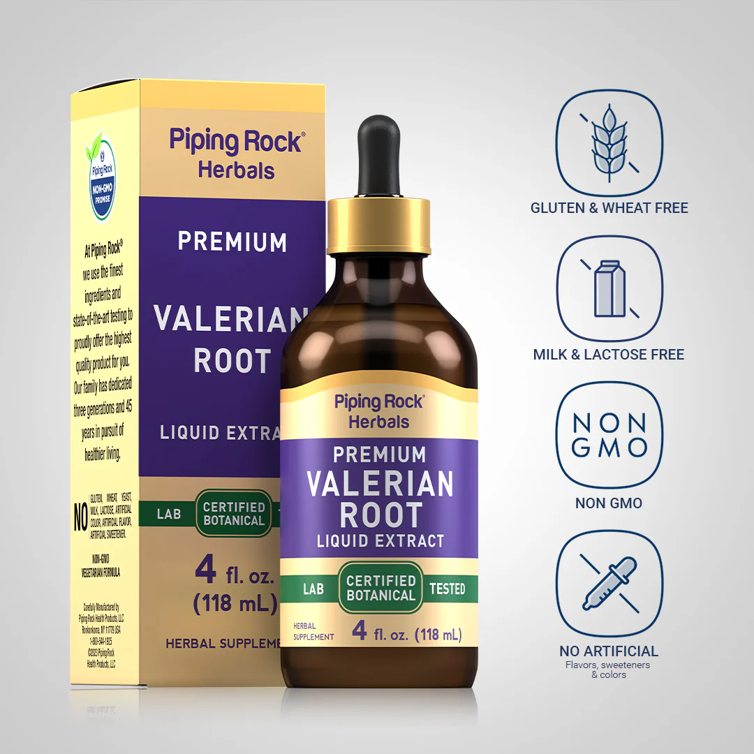 Valerian Root Liquid Extract Alcohol Free, 4 fl oz (118 mL) Dropper Bottle - Image 4