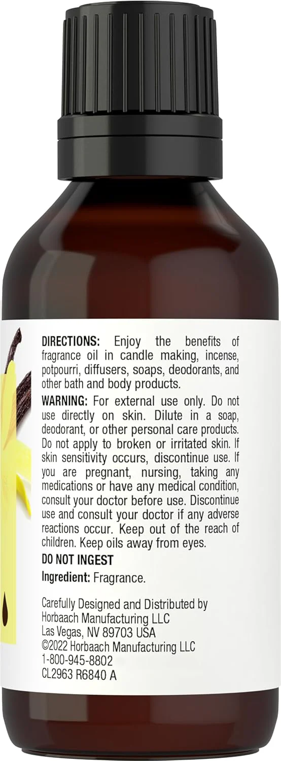 Vanilla Premium Fragrance Oil, 1 fl oz (30 mL) Dropper Bottle - Image 3