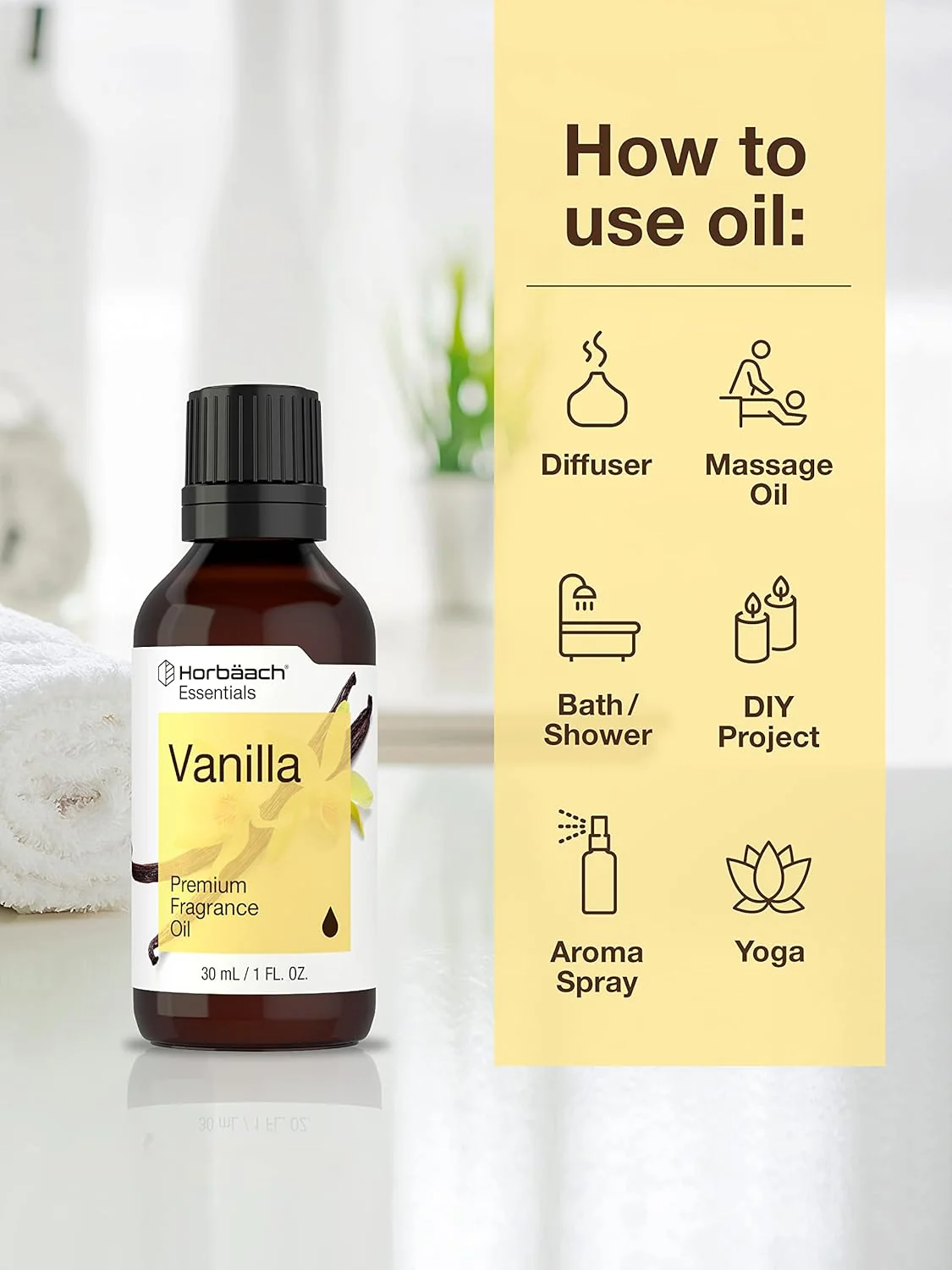 Vanilla Premium Fragrance Oil, 1 fl oz (30 mL) Dropper Bottle - Image 4