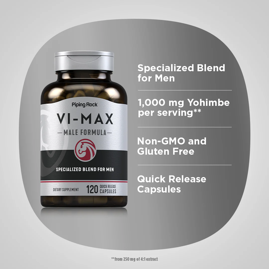 Vi-Max Male "MEN ONLY", 120 Quick Release Capsules, 2  Bottles - Image 4
