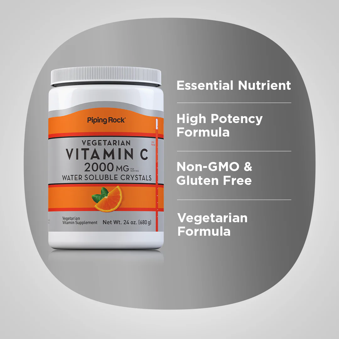 Vitamin C Powder, 2000 mg (per serving), 24 oz (680 g) Bottles, 2  Bottles - Image 4