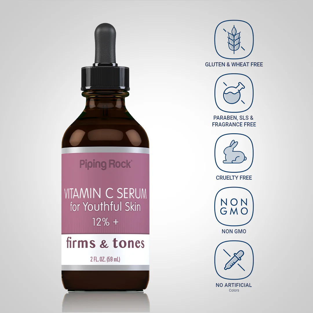 Vitamin C Serum 12%+, 2 fl oz (59 mL) Dropper Bottle, 3  Dropper Bottles - Image 4