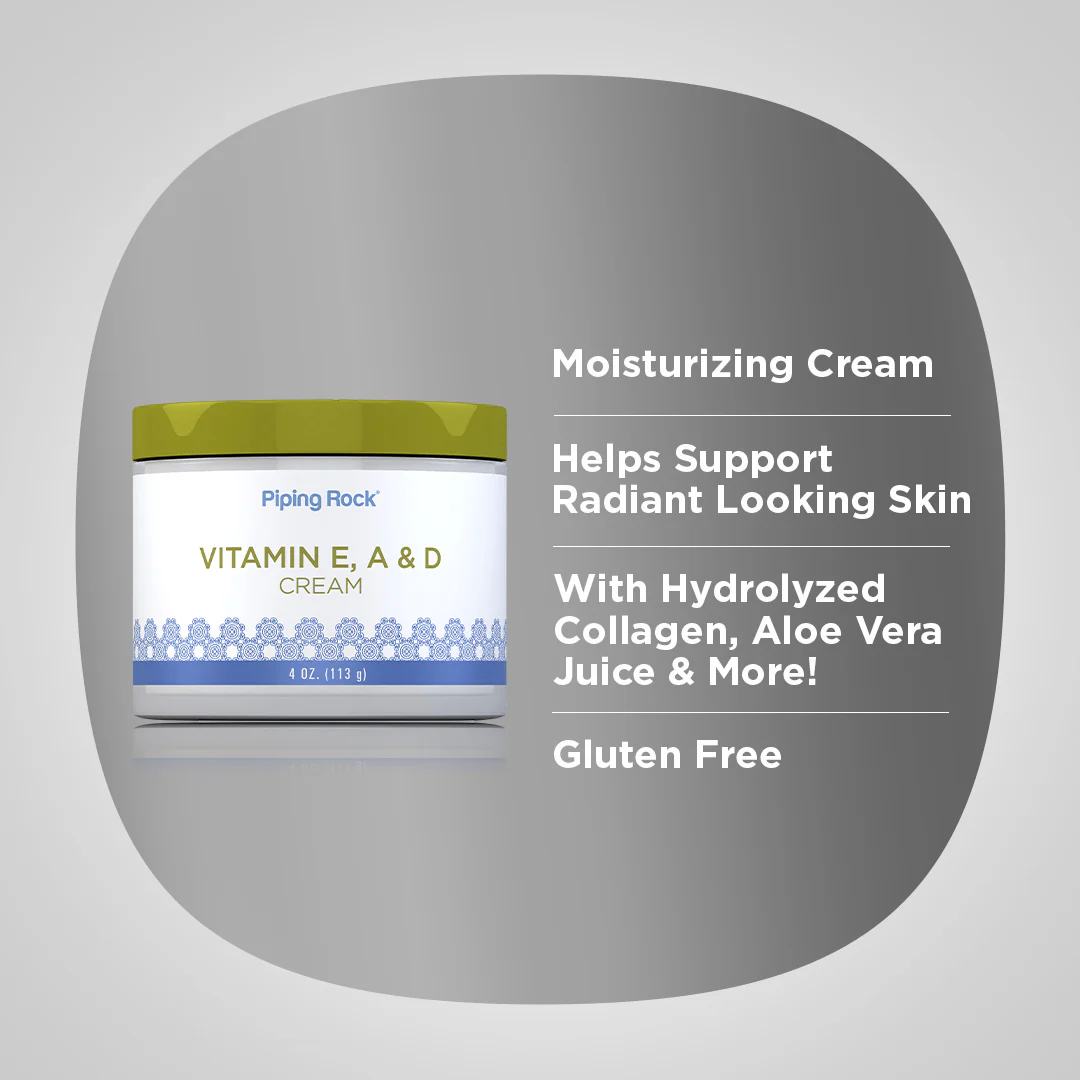 Vitamin E, A & D Cream, 4 oz (113 g) Jar - Image 3