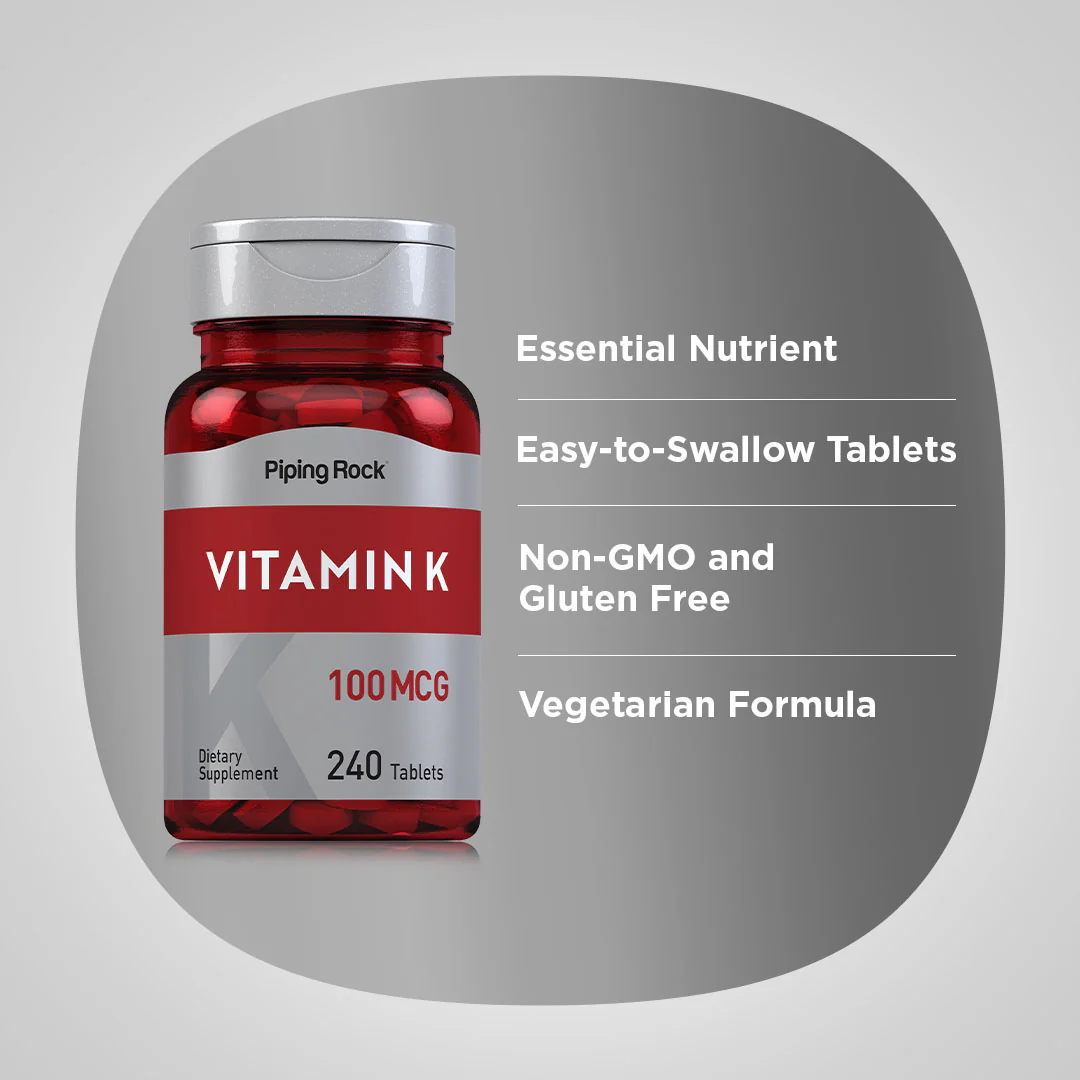 Vitamin K, 100 mcg, 240 Tablets, 2  Bottles - Image 4