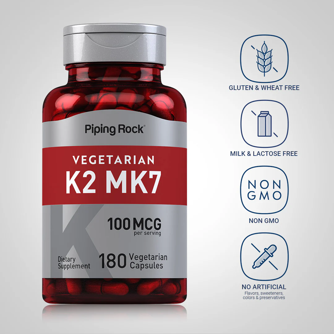 Vitamin K-2 MK-7, 100 mcg (per serving), 180 Vegetarian Capsules - Image 4