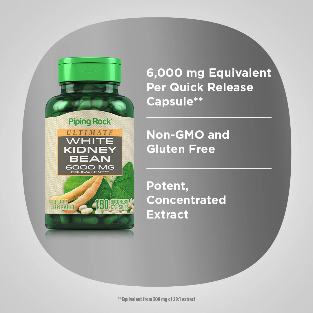 White Kidney Bean, 6000 mg, 150 Quick Release Capsules, 2  Bottles - Image 4