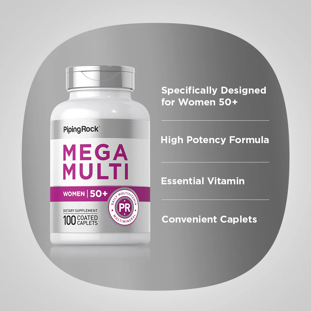 Women's Mega Multi 50 Plus, 100 Coated Caplets - Image 4