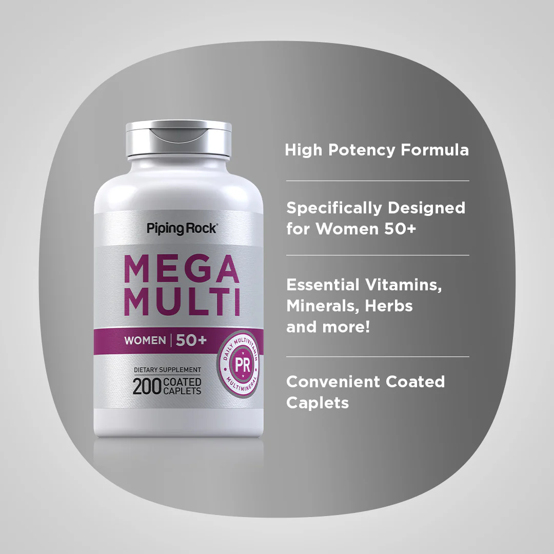 Women's Mega Multi 50 Plus, 200 Coated Caplets - Image 4