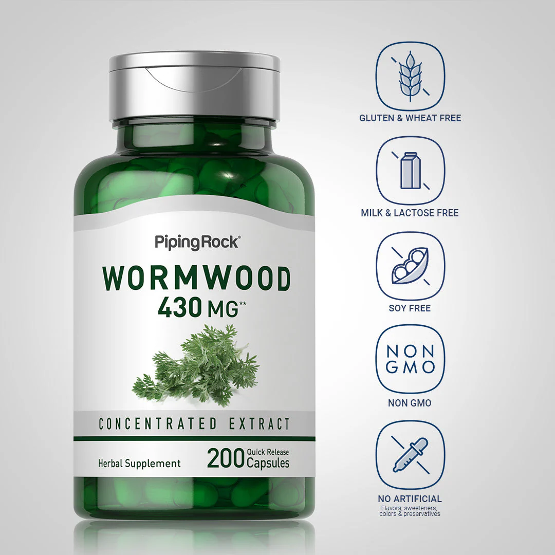 Wormwood (Artemisia annua), 430 mg, 200 Quick Release Capsules - Image 5