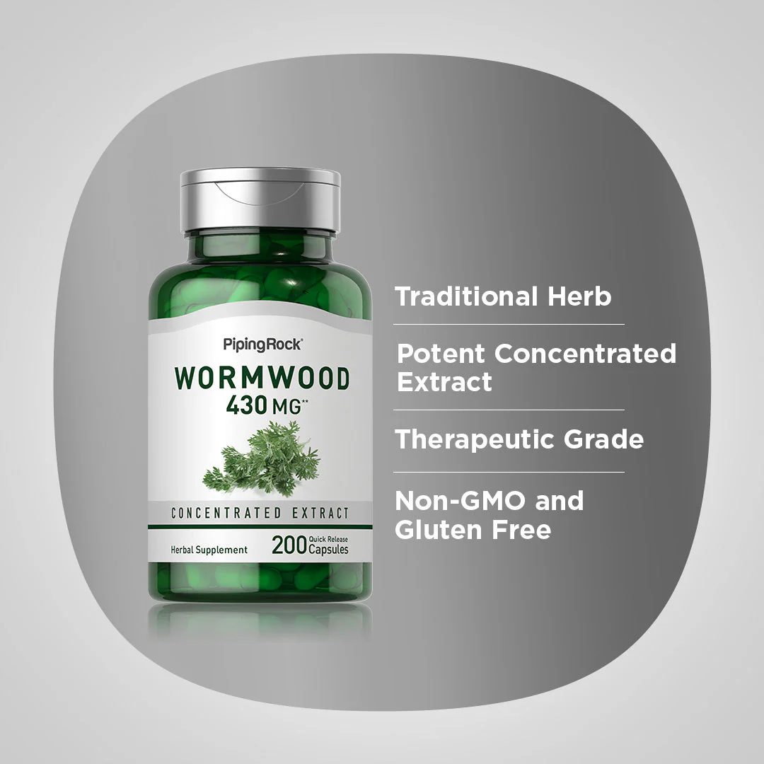 Wormwood (Artemisia annua), 430 mg, 200 Quick Release Capsules, 2  Bottles - Image 4