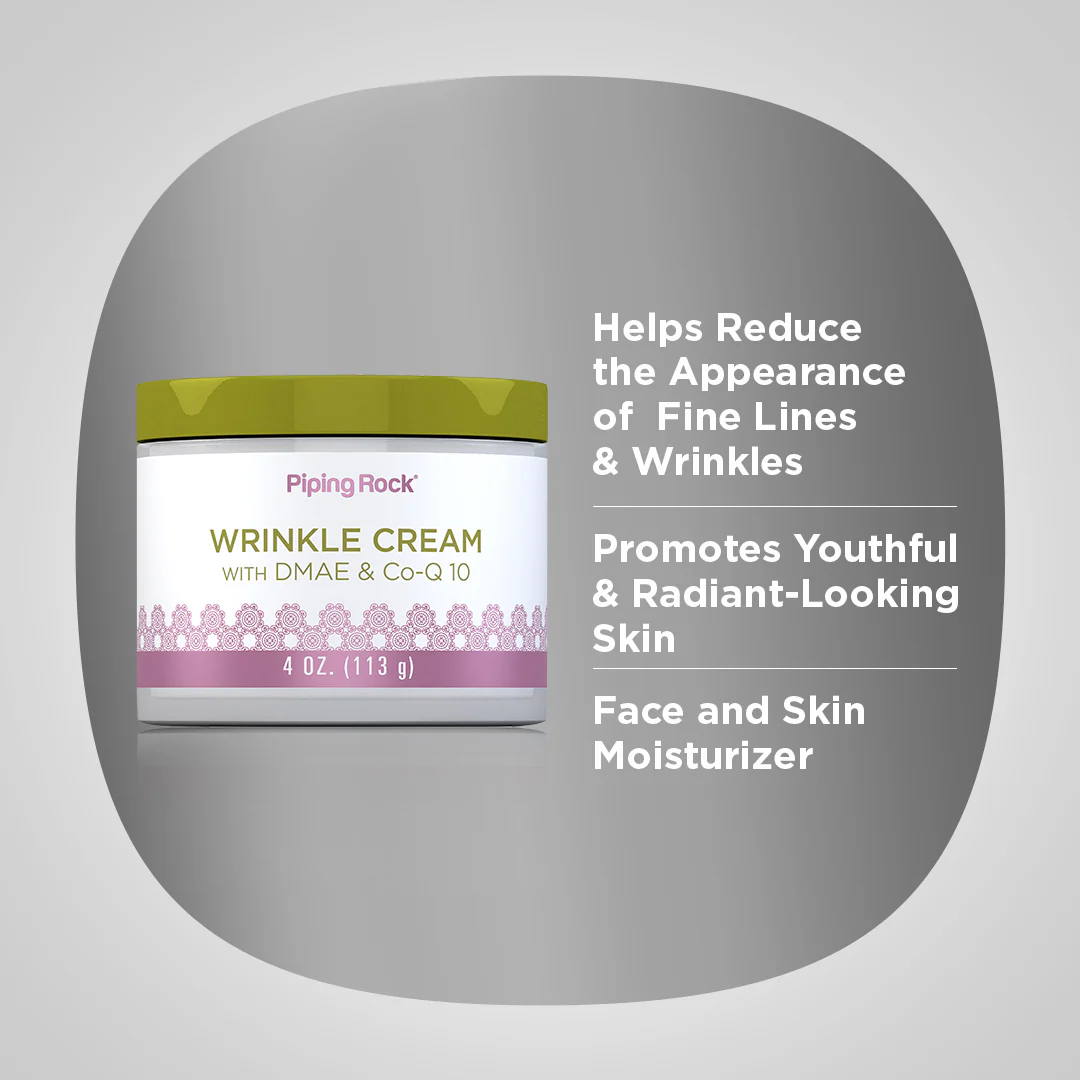Wrinkle Cream with DMAE & Co-Q-10, 4 oz (113 g) Jar - Image 3